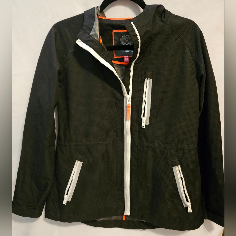Vince Camuto Black and White Rain Jacket